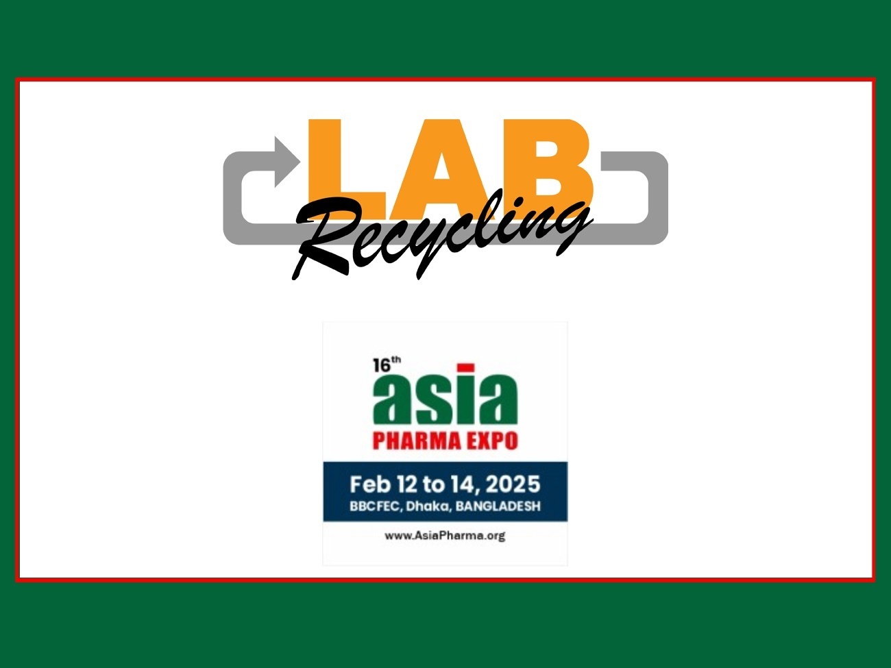 Labrecycling is exposant op de Asia Pharma Expo 2025